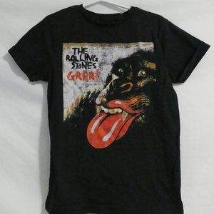 THE ROLLING STONES Grrr! Unisex black graphic T-shirt, small, GUC